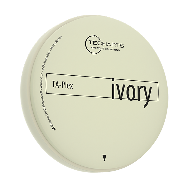 TA-Plex ivory PMMA-Blank 98 x 25mm S